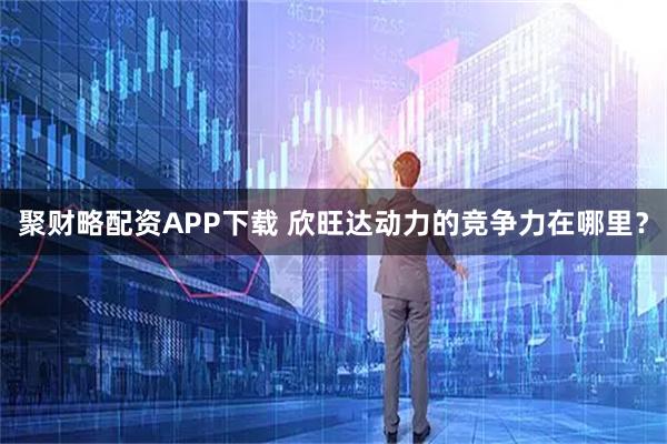 聚财略配资APP下载 欣旺达动力的竞争力在哪里？