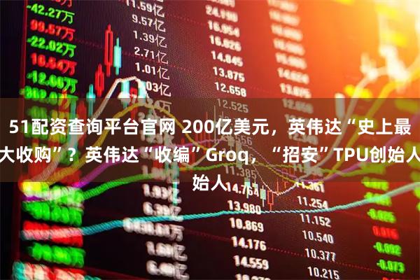 51配资查询平台官网 200亿美元，英伟达“史上最大收购”？英伟达“收编”Groq，“招安”TPU创始人
