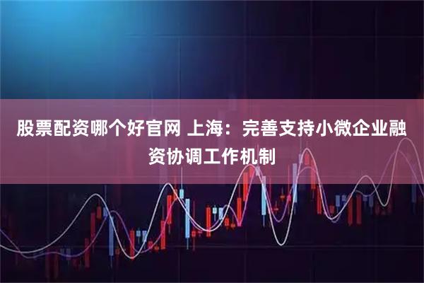 股票配资哪个好官网 上海：完善支持小微企业融资协调工作机制